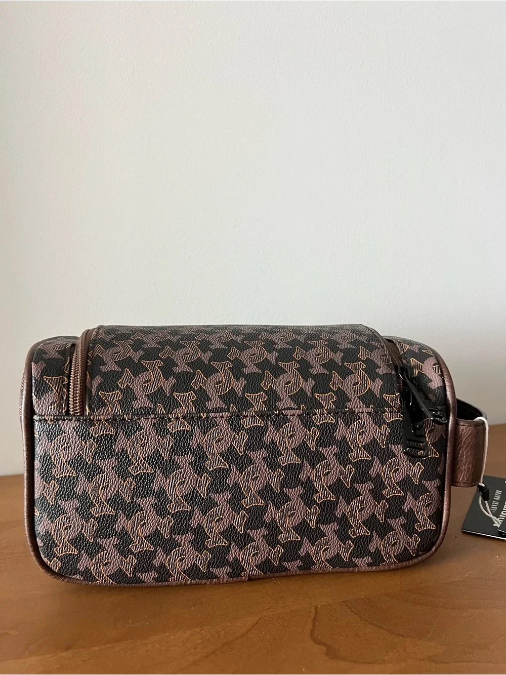 NWT True Religion Monogram Travel Toiletry Bag Dopp Kit + 2 Travel Bottles